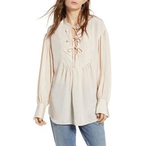 Treasure & Bond Blouse Ivory Birch Blouson Top
